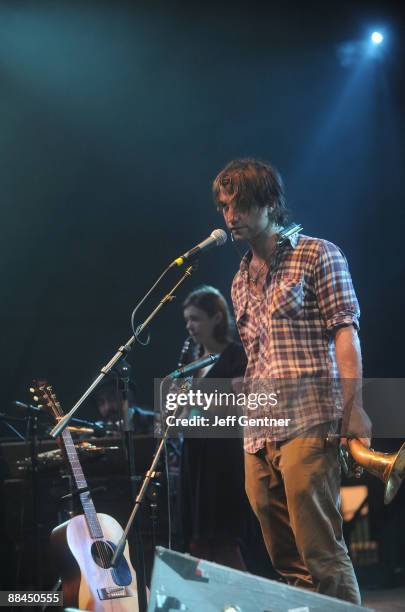 Jeff Prystowsky ,Jocie Adams and Ben Knox Miller perform during the 2009 Bonnaroo Music and Arts Festival on June 11, 2009 in Manchester, Tennessee.