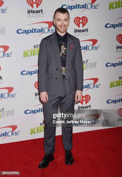 Singer-songwriter Sam Smith arrives at 102.7 KIIS FM's Jingle Ball 2017 at The Forum on December 1, 2017 in Inglewood, California.