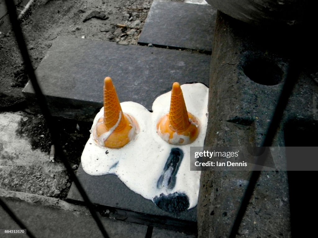 Dropped Ice-cream Cornets
