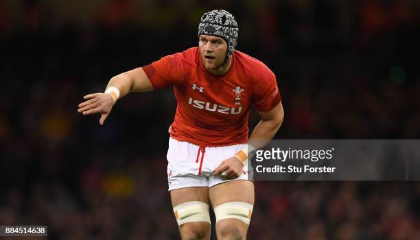 Dan Lydiate of Wales reacts during the International between Wales and South Africa at at Principality Stadium on December 2, 2017 in Cardiff, Wales.