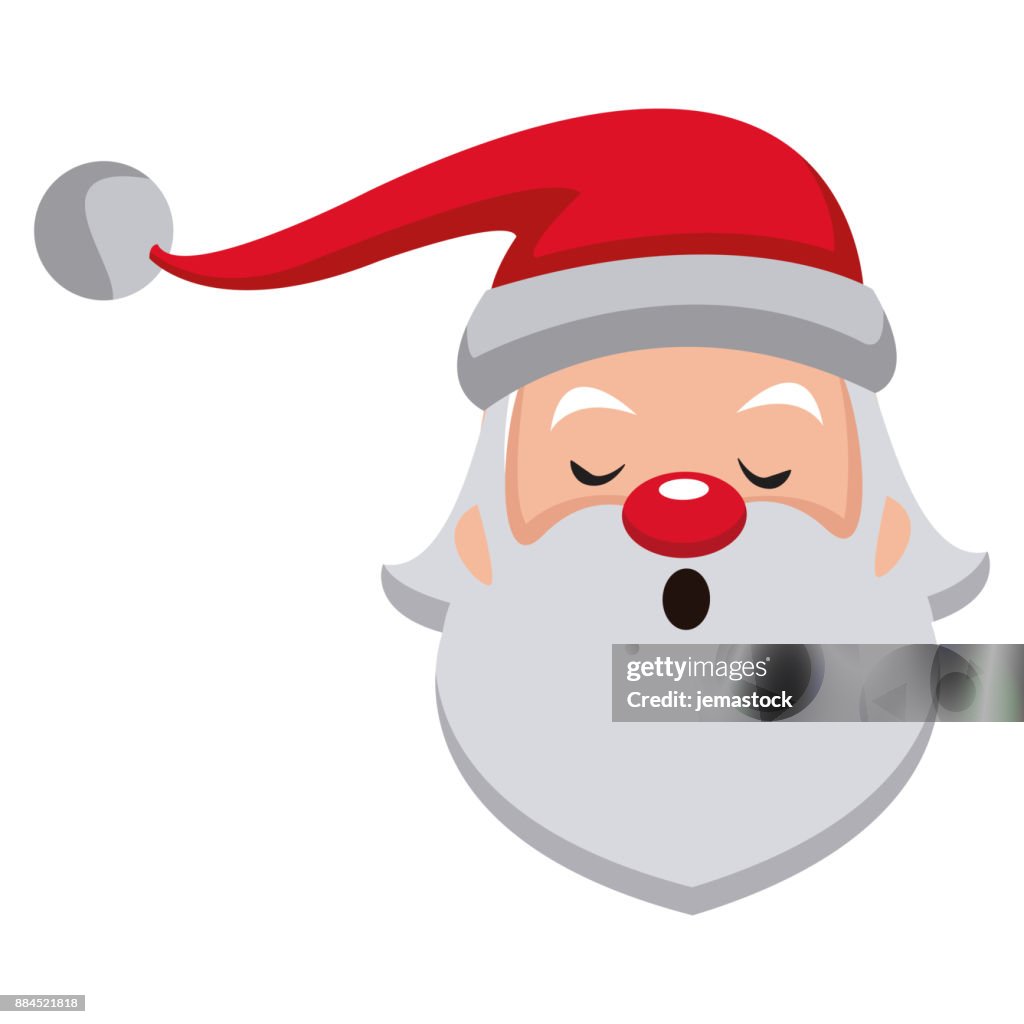 Santa Rina Face Cartoon Santa Claus Face