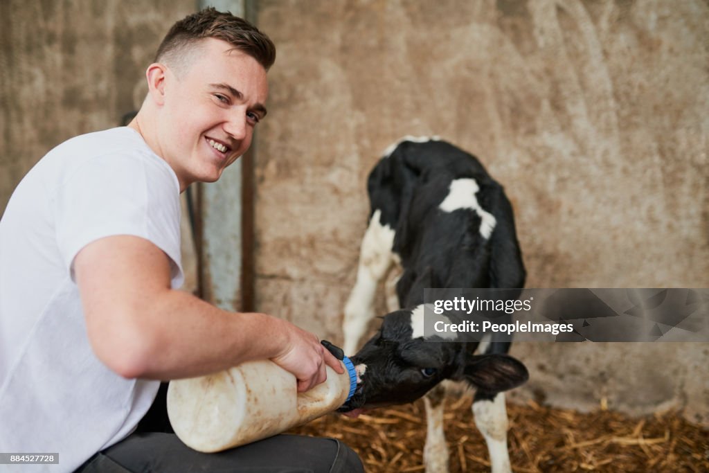 He loves his milk