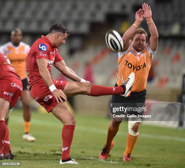 Mike Phillips of the Scarlets during the Guinness Pro14 match between Toyota Cheetahs and Scarlets at Toyota Stadium on December 02, 2017 in...