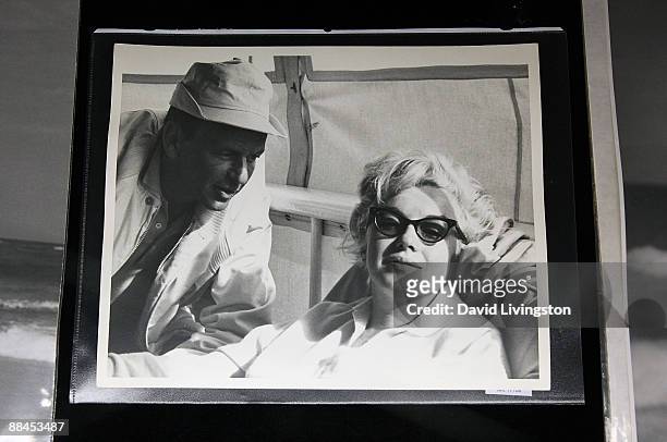 Auction item photograph of Marilyn Monroe and Frank Sinatra is displayed at Bonhams & Butterfields on June 12, 2009 in Los Angeles, California.