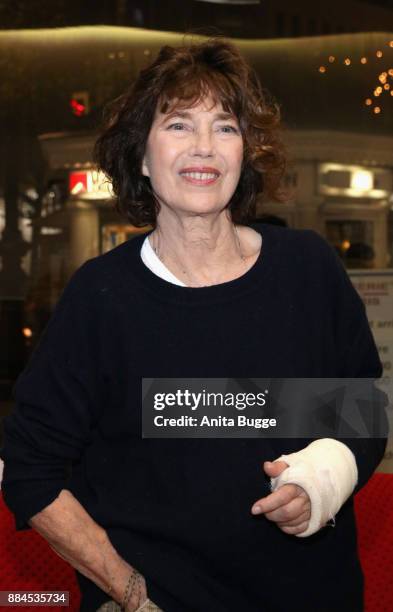 Jane Birkin attends the at 'Actrices' exhibition opening at the Institut Francais on December 2, 2017 in Berlin, Germany.