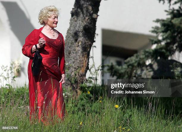 Elvira Becker, mother of former tennis star Boris Becker attends the church wedding of her son Boris Becker to Sharlely Kerssenberg at Regina Pacis...