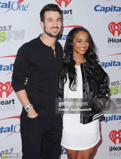 Rachel Lindsay and Bryan Abasolo attend 102.7 KIIS FM's Jingle Ball 2017 at The Forum on December 1, 2017 in Inglewood, California.