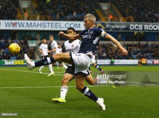 Steve Morison of Millwall in action during Sky Bet Championship match between Millwall against Sheffield United at The Den on 2 Dec 2017