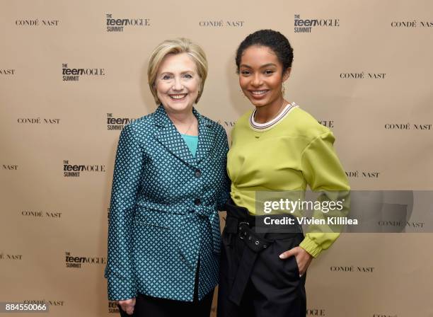 Secretary Hillary Clinton and Yara Shahidi attend The Teen Vogue Summit LA: Keynote Conversation with Hillary Rodham Clinton and actress Yara Shahidi...