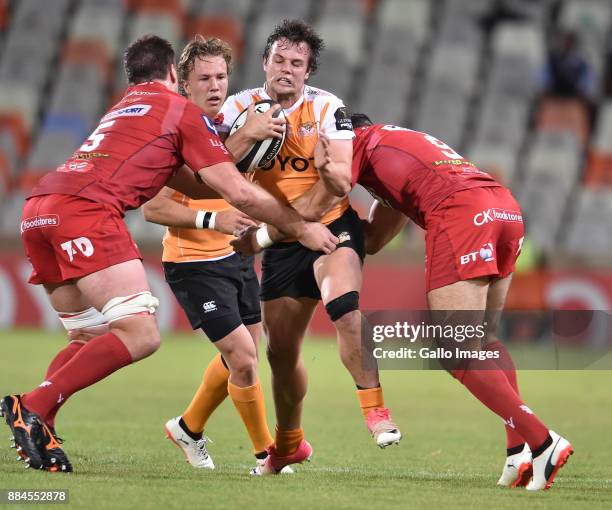 Nico Lee of the Toyota Cheetahs during the Guinness Pro14 match between Toyota Cheetahs and Scarlets at Toyota Stadium on December 02, 2017 in...