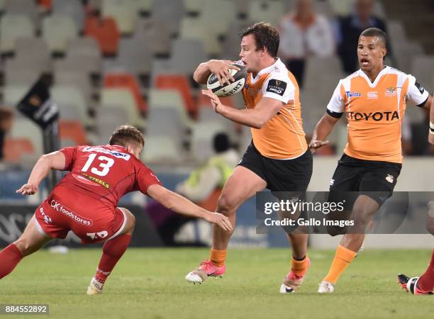 Nico Lee of the Toyota Cheetahs during the Guinness Pro14 match between Toyota Cheetahs and Scarlets at Toyota Stadium on December 02, 2017 in...