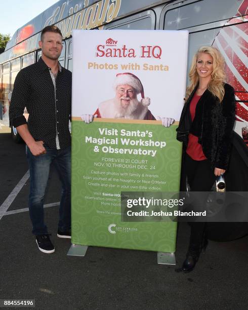 Flip or Flop Vegas' Stars Bristol and Aubrey Marunde visit HGTV Santa HQ at Los Cerritos Centeron December 1, 2017 in Los Angeles, California.