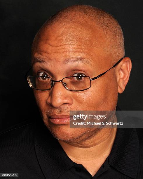 Actor/Comedian Larry Wilmore poses at The Ice House Comedy Club on June 11, 2009 in Pasadena, California.