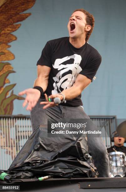 Rob Swire of Pendulum performs at day one of the Isle of Wight Festival at Seaclose Park on June 12, 2009 in Newport, Isle of Wight.