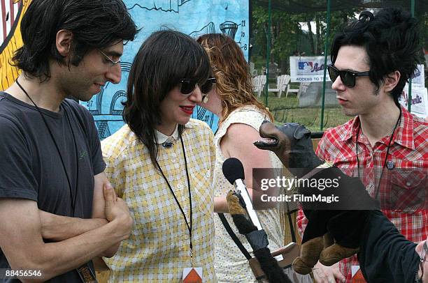 Triumph the Insult Comic Dog interviews drummer Brian Chase, singer Karen O and guitarist Nick Zinner of the Yeah Yeah Yeahs at Bonnaroo 2009 on June...