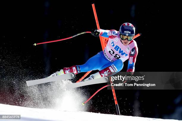 Jared Goldberg of the United States competes in the Audi Birds of Prey World Cup Men's Downhill on December 2, 2017 in Beaver Creek, Colorado.