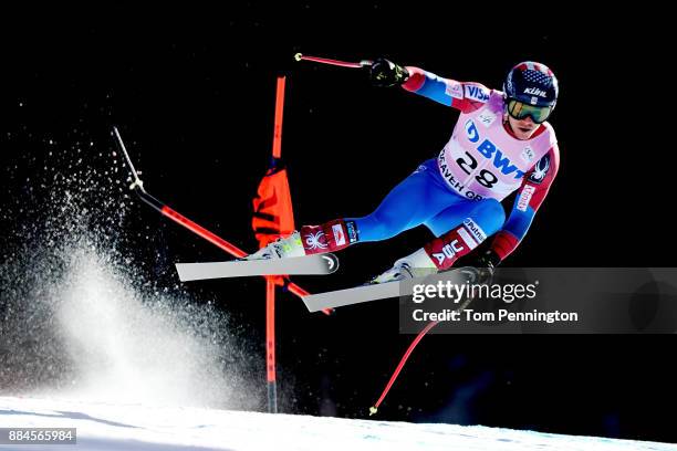 Jared Goldberg of the United States competes in the Audi Birds of Prey World Cup Men's Downhill on December 2, 2017 in Beaver Creek, Colorado.