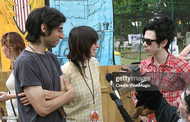 Triumph the Insult Comic Dog interviews drummer Brian Chase, singer Karen O and guitarist Nick Zinner of the Yeah Yeah Yeahs at Bonnaroo 2009 on June...