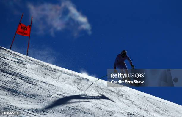 Hannes Reichelt of Austria competes in the Birds of Prey World Cup downhill race on December 2, 2017 in Beaver Creek, Colorado.