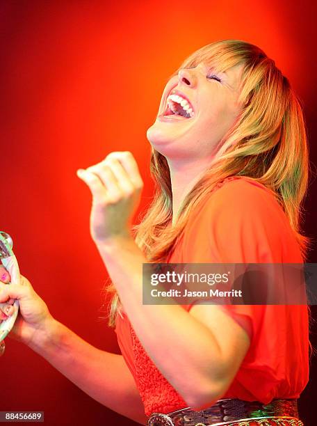 Grace Potter and the Nocturnals perform on stage during Bonnaroo 2009 on June 12, 2009 in Manchester, Tennessee.