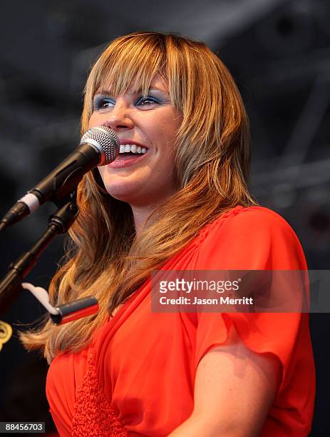 Grace Potter and the Nocturnals perform on stage during Bonnaroo 2009 on June 12, 2009 in Manchester, Tennessee.