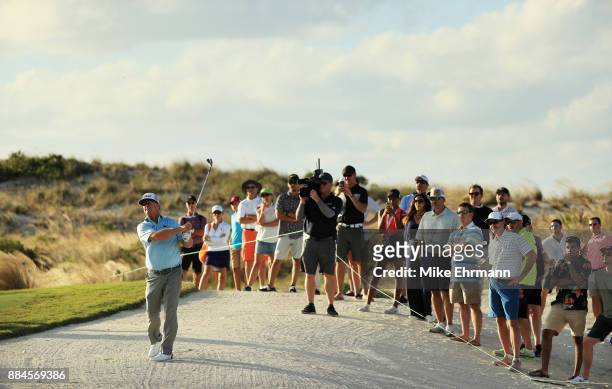 Charley Hoffman of the United States plays a shot on the 14th hole during the third round of the Hero World Challenge at Albany, Bahamas on December...