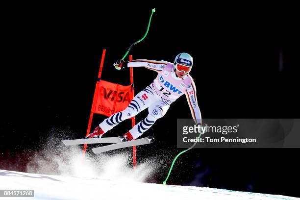 Andreas Sander of Germany competes in the Audi Birds of Prey World Cup Men's Downhill on December 2, 2017 in Beaver Creek, Colorado.