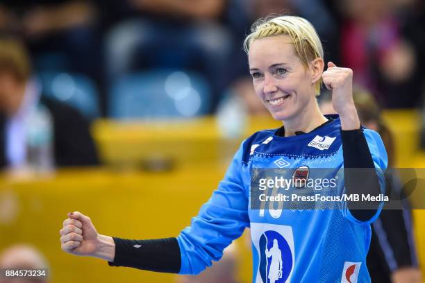 Katrine Lunde of Norway in action during IHF Women's Handball World Championship group B match between Norway and Hungary on December 02, 2017 in...