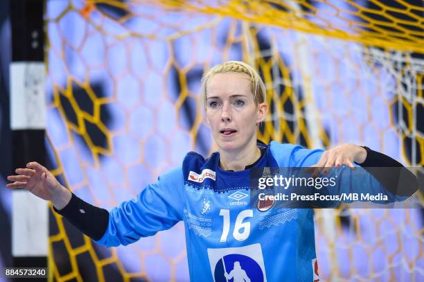 Katrine Lunde of Norway in action during IHF Women's Handball World Championship group B match between Norway and Hungary on December 02, 2017 in...