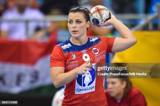 Nora Mork of Norway in action during IHF Women's Handball World Championship group B match between Norway and Hungary on December 02, 2017 in...