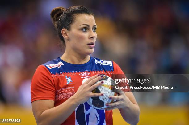 Nora Mork of Norway in action during IHF Women's Handball World Championship group B match between Norway and Hungary on December 02, 2017 in...