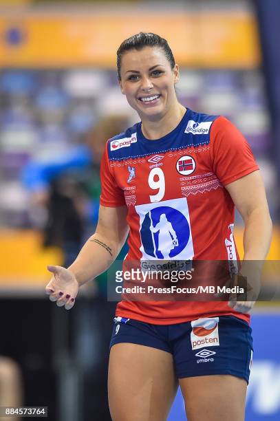 Nora Mork of Norway in action during IHF Women's Handball World Championship group B match between Norway and Hungary on December 02, 2017 in...