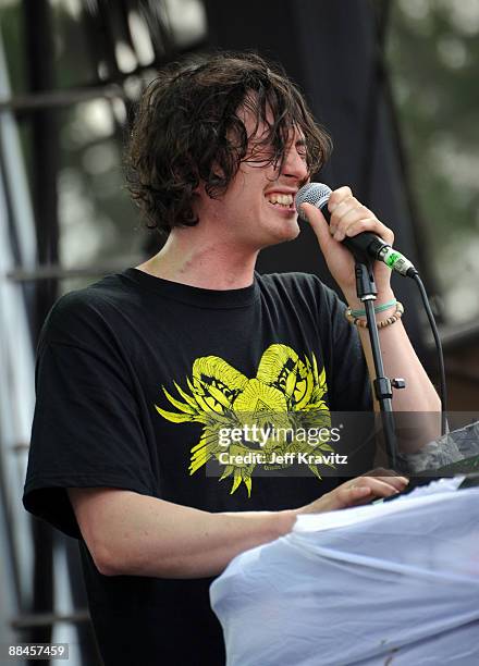 Musician Geologist of Animal Collective performs on stage during Bonnaroo 2009 on June 12, 2009 in Manchester, Tennessee.