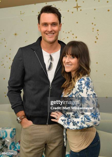 Owain Yeoman and Gigi Yallouz at the 7th Annual Santa's Secret Workshop benefiting LA Family Housing at Andaz on December 2, 2017 in West Hollywood,...