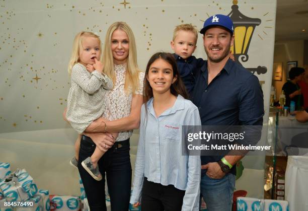 Catriona McGinn , Mark-Paul Gosselaar and family at the 7th Annual Santa's Secret Workshop benefiting LA Family Housing at Andaz on December 2, 2017...