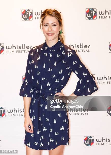 Actress Amanda Crew attends Day 4 of the 17th Annual Whistler Film Festival in Whistler Village on December 2, 2017 in Whistler, Canada.