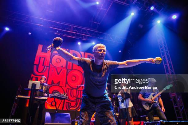 Bez of Happy Mondays performs at O2 Academy Leeds on December 2, 2017 in Leeds, England.