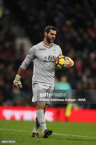 Julian Speroni of Crystal Palace during the Premier League match between West Bromwich Albion and Crystal Palace at The Hawthorns on December 2, 2017...