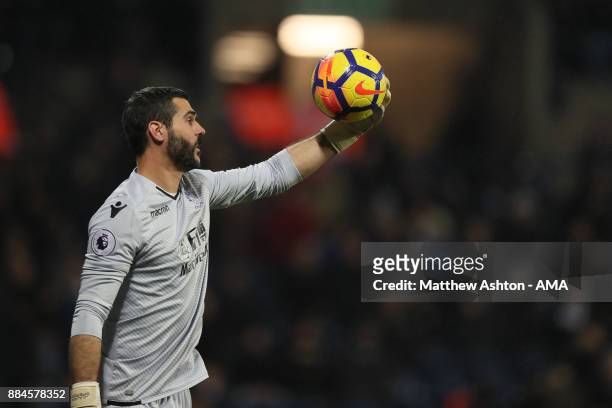 Julian Speroni of Crystal Palace during the Premier League match between West Bromwich Albion and Crystal Palace at The Hawthorns on December 2, 2017...