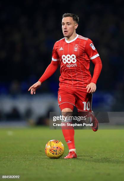 Barrie McKay of Nottingham Forest during the Sky Bet Championship match between Ipswich Town and Nottingham Forest at Portman Road on December 2,...