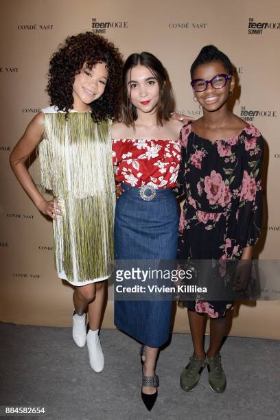 Storm Reid, Rowan Blanchard, and Marley Dias attend The Teen Vogue Summit LA: Keynote Conversation with A Wrinkle In Time director Ava Duvernay and...