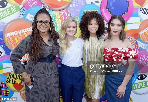 Ava DuVernay, Ava Phillippe, Storm Reid, and Rowan Blanchard attend The Teen Vogue Summit LA: Keynote Conversation with A Wrinkle In Time director...