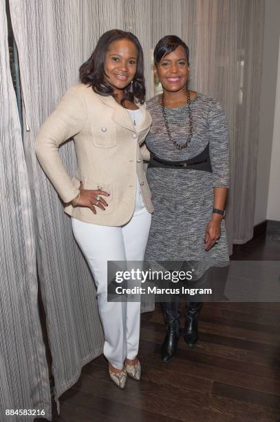 Dr Heavenly Kimes and mayoral candidate Keisha Lance Bottoms attend the runoff fundraiser for Keisha Lance Bottoms at Chama Gaucha Brazilian...