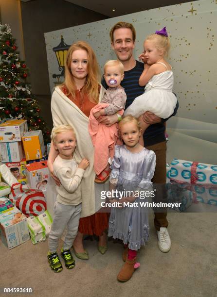 Kimberly Brook , James Van Der Beek , and family at the 7th Annual Santa's Secret Workshop benefiting LA Family Housing at Andaz on December 2, 2017...