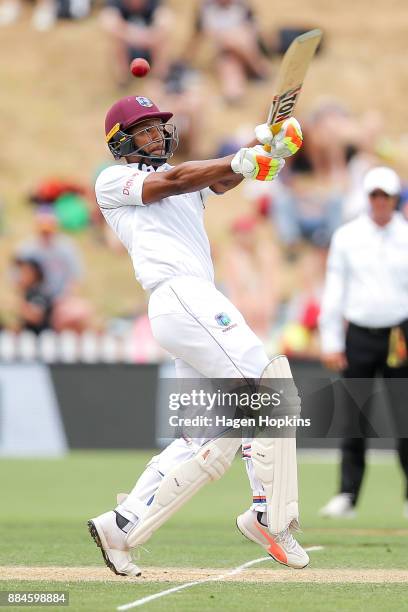 Kieran Powell of the West Indies bats during day three of the Test match series between New Zealand Blackcaps and the West Indies at Basin Reserve on...