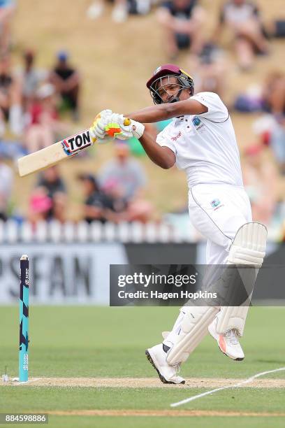 Kieran Powell of the West Indies bats during day three of the Test match series between New Zealand Blackcaps and the West Indies at Basin Reserve on...