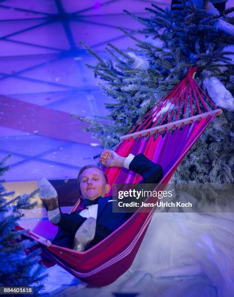 Max Raabe performs at "Das Adventsfest der 100.000 Lichter" TV show on December 02, 2017 in Suhl, Germany.