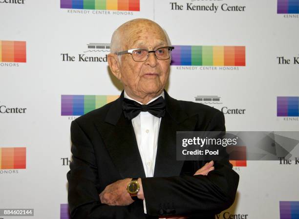 Norman Lear arrives for the formal Artist's Dinner honoring the recipients of the 40th Annual Kennedy Center Honors hosted by United States Secretary...