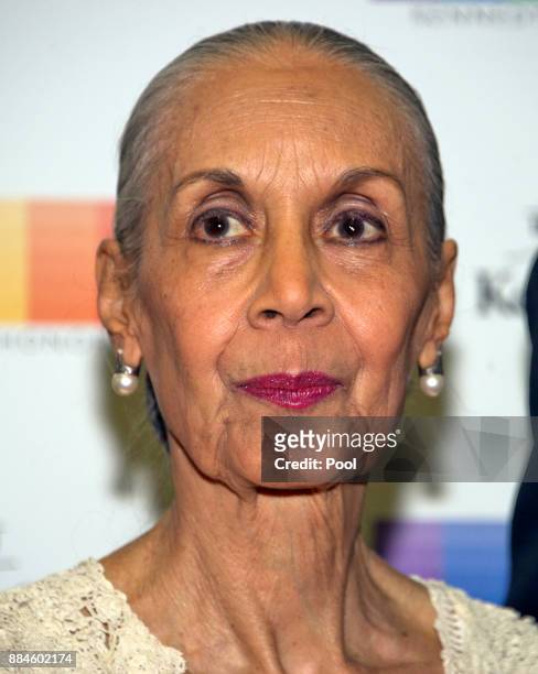 Carmen de LaVallade arrives for the formal Artist's Dinner honoring the recipients of the 40th Annual Kennedy Center Honors hosted by United States...