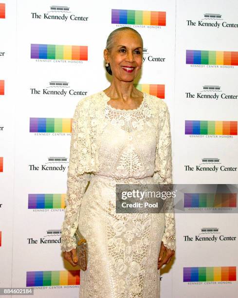 Carmen de LaVallade arrives for the formal Artist's Dinner honoring the recipients of the 40th Annual Kennedy Center Honors hosted by United States...